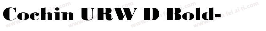 Cochin URW D Bold字体转换